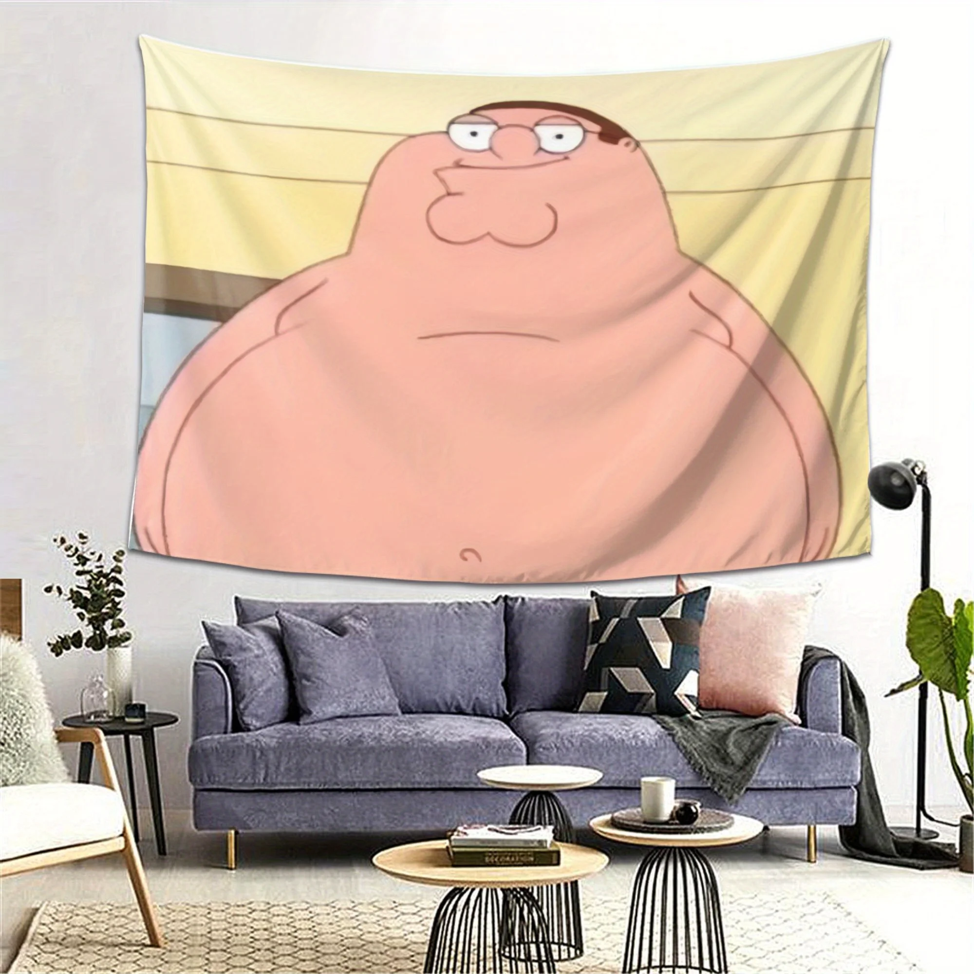 Peter Griffin Cartoon-Figur, Wandteppich, Wandbehang, leicht, Heimdekoration für Schlafzimmer, Wohnzimmer, Schlafsaal, Büro, Party