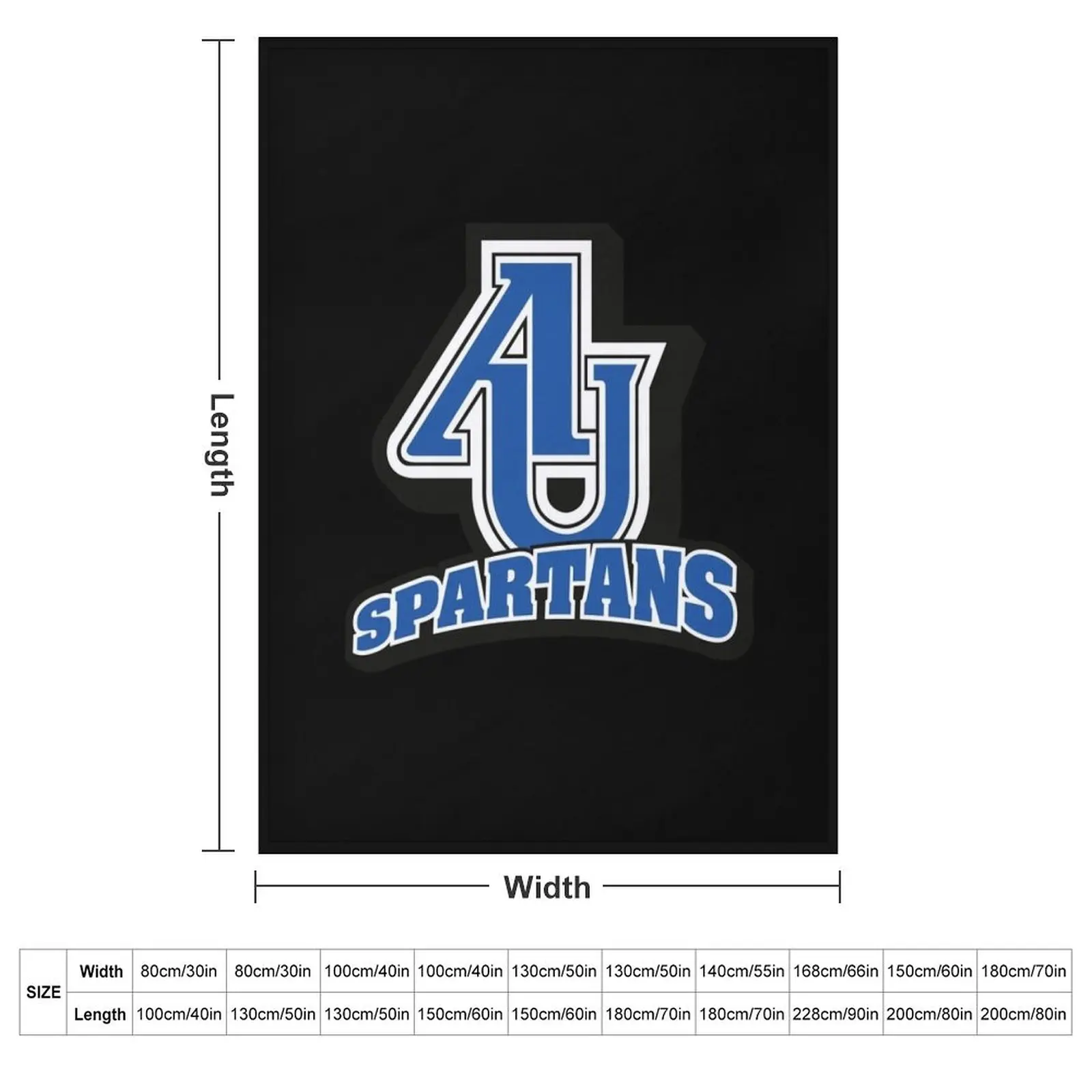 Aurora University spartans Throw Blanket couch cozy soft plush fuzzy picnic outdoor blanket