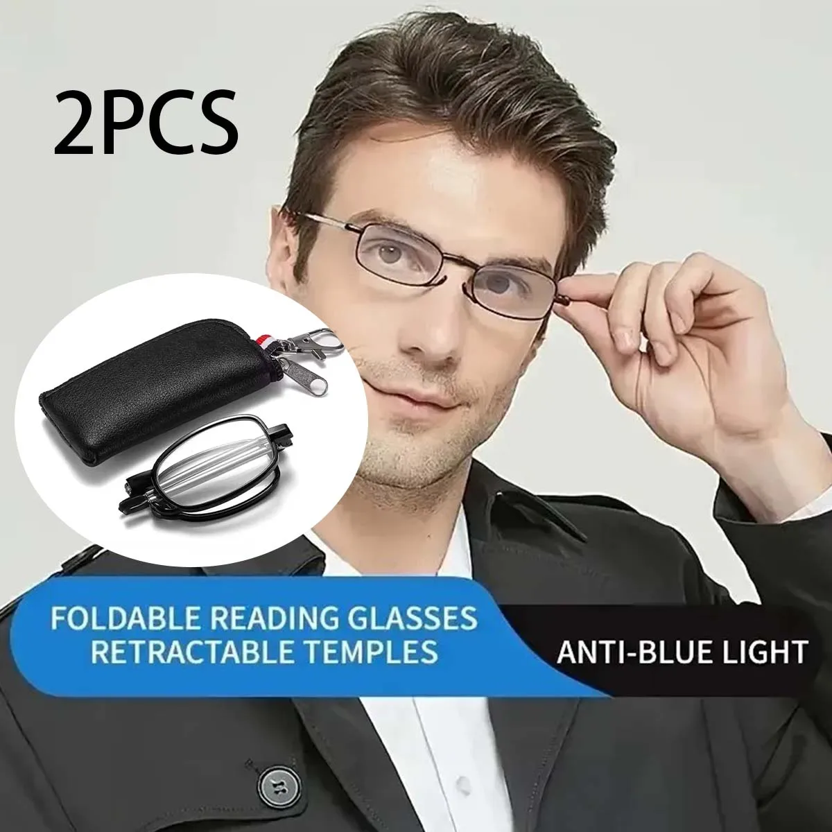 Unisex-Lesebrille für +1,0 bis +3,0, verschreibungspflichtige Lesebrille mit klaren Gläsern, modische Lesebücherbrille