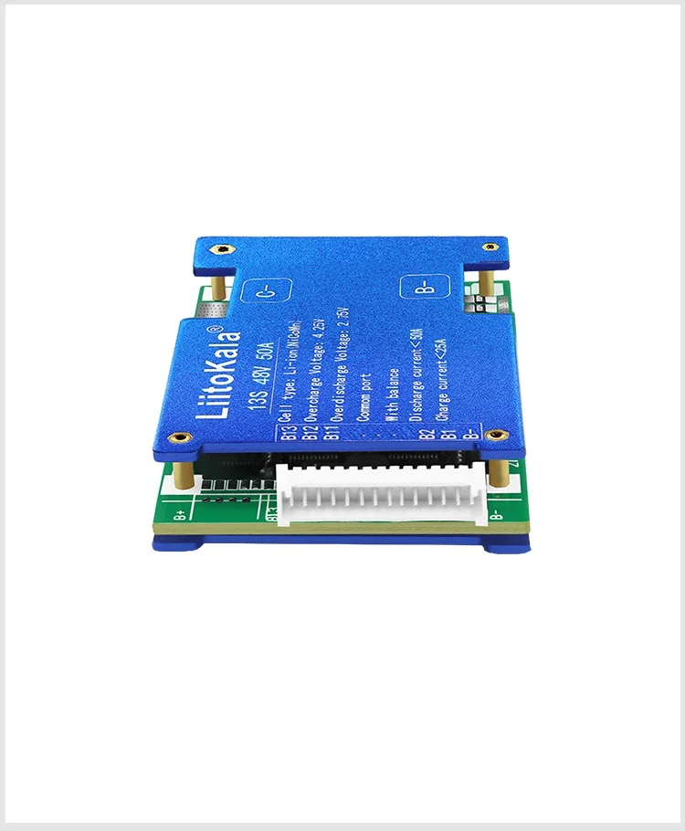 Liitokala 13S 48V50A BMS لحزمة بطارية ليثيوم 18650/21700 48 فولت باستخدام موازن لحماية الشحن والتفريغ