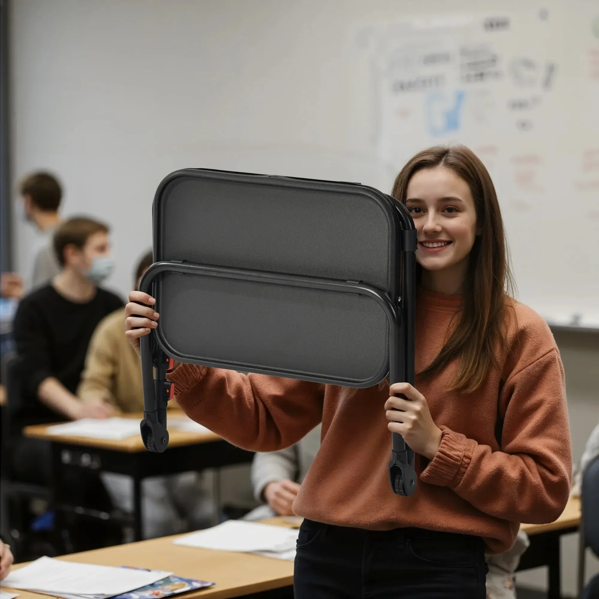 مكتب كتابة بارتفاع قابل للتعديل باللون الأسود |   محطة عمل مدمجة لتوفير المساحة للمكتب المنزلي والدراسة والمساحات الصغيرة