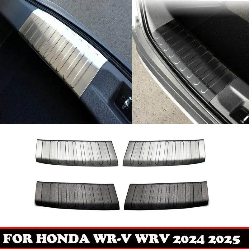 For HONDA WR-V WRV DG5 series 2024 2025 Rear Bumper Foot Plate Trunk Door Sill Guard Protector Cover Car Rear Trunk Sill Cover