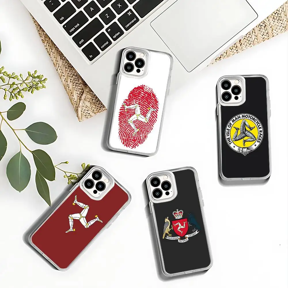 

Isle of Man Coat of Arms Phone Case For iPhone 17,16,15,14,13,12,11 Pro,Max,Plus,X,XS,XR,SE4,E Mini Transparent Soft Cover