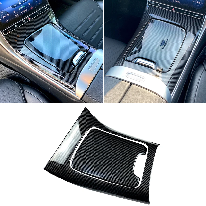 

Для Mercedes Benz C Class W206 C200 C260 C300 2022 + LHD Автомобильная центральная консоль панель привода крышка отделочная полоса Аксессуары из углеродного волокна