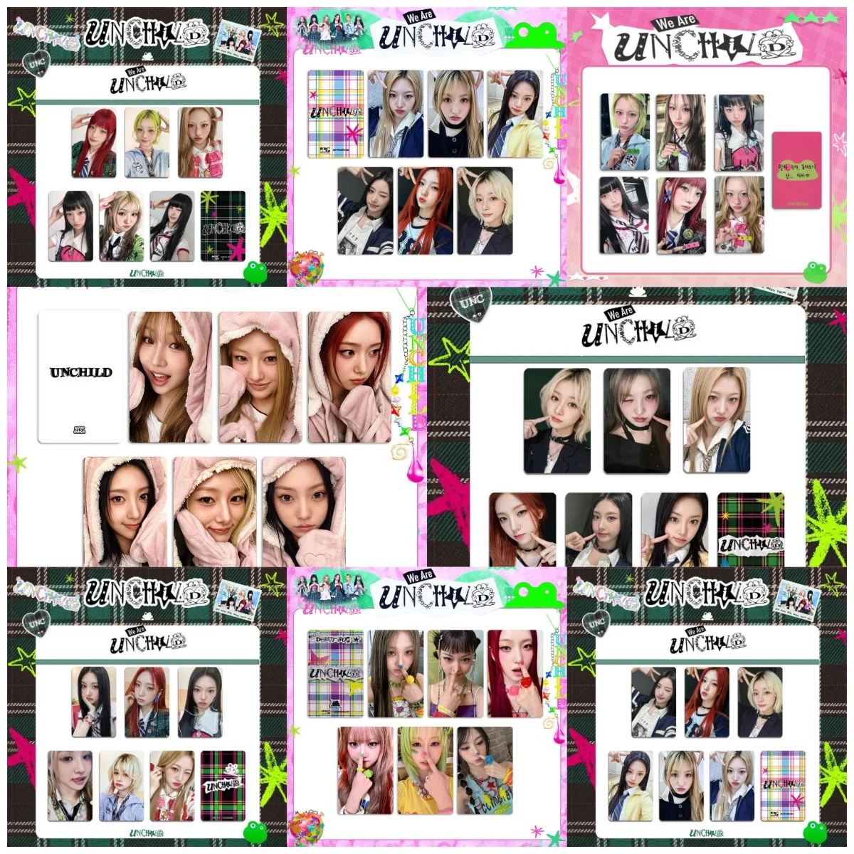 La dernière carte d'album populaire UNCHILD, carte photo de célébration de pyjamas flash, carte LOMO Kpop, carte mémo en boîte métallique