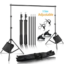 SH 2.6x3M Backdrop Stand Adjustable Background Support Frame SystemWith 4 Clips For Parties,Wedding,Advertising Display