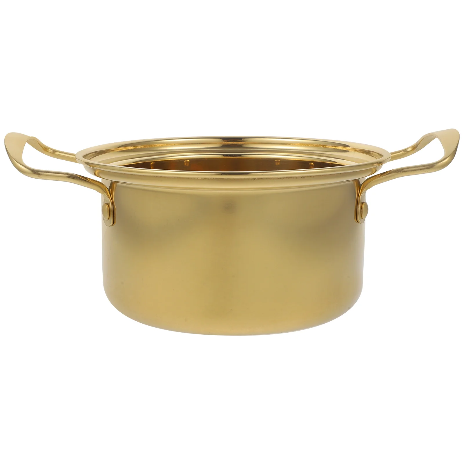 

Golden Single Pot Stainless Steel Cooking Soup Kitchen Ramen Stock Milk Easy Kitchen Ramen Pot Clean Durability