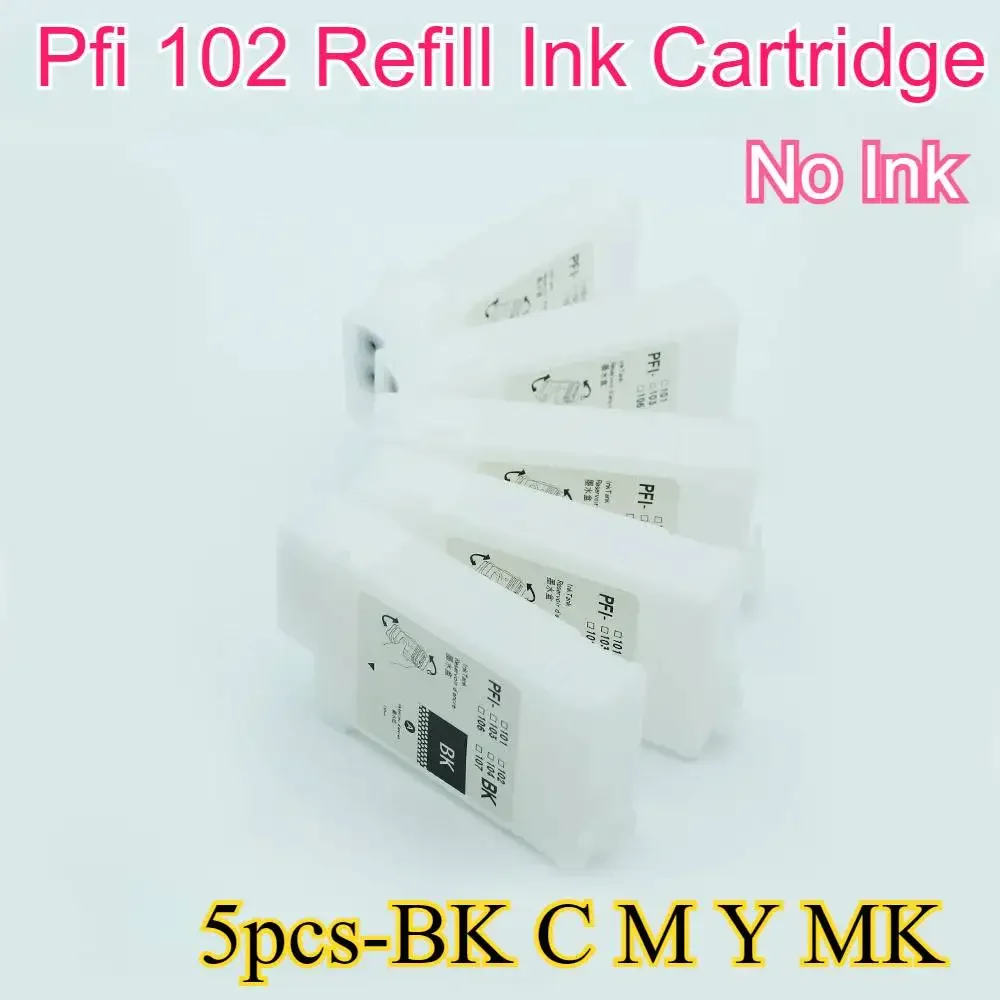 PFI102 Printer Ipf Kartrid Isi Ulang PFI 102 Kartrid Tinta Isi Ulang untuk Canon IPF500 IPF510 IPF600 IPF605 IPF610 IPF700 IPF710