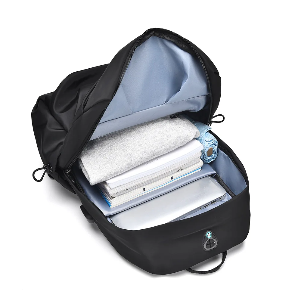 Commuting USB Wear-resistant Backpack Casual Double Shoulder Unisex Waterproof High Student Curved School Bags For Teenagers