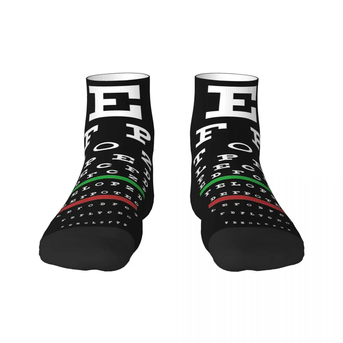 Cool Eye Test Snellen Chart Socks Women Men Warm 3D Printed Optometrist Optician Sports Basketball Socks