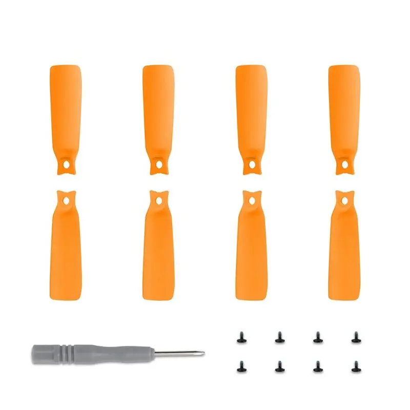 B92B Propeller Blade Replacement Parts for DJI FLIP, Removable Drone Propeller Blade Set, Durable Plastic, Orange, for Drone