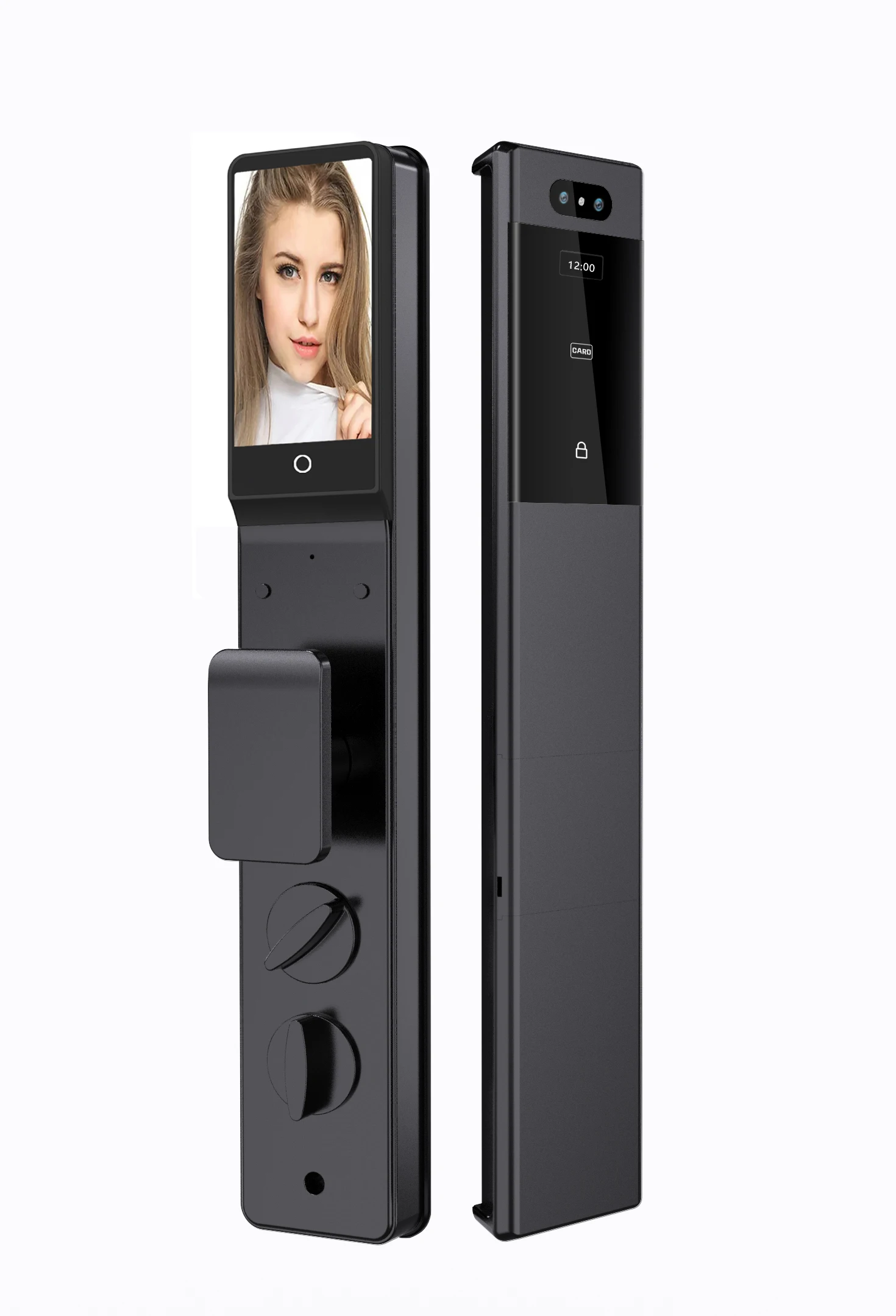 Smart Aluminum Alloy Digital Lock Fingerprint Face Recognition Code Active Video Intercom Multi-Language Steel/Brass/Wood Cloud