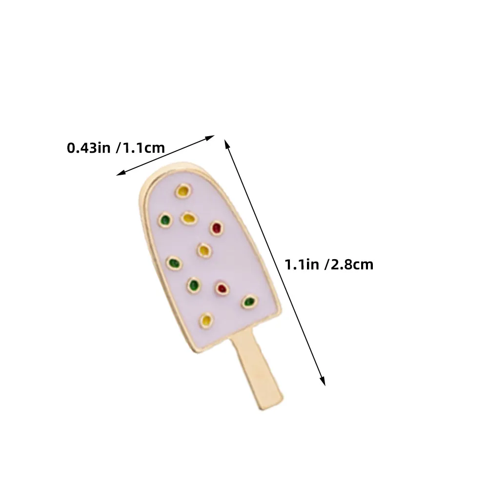 6Pcs Adorable Ice Cream Strawberry Lollipop Breastpins Vibrant Summer Theme Cute Fashion Brooches for Tshirts Dresses Bags