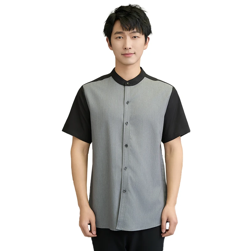 

Summer Kitchen Uniform Hotel waitress/Waiter Catering Work Clothes Costume High-end Restaurant Short Sleeve Overalls