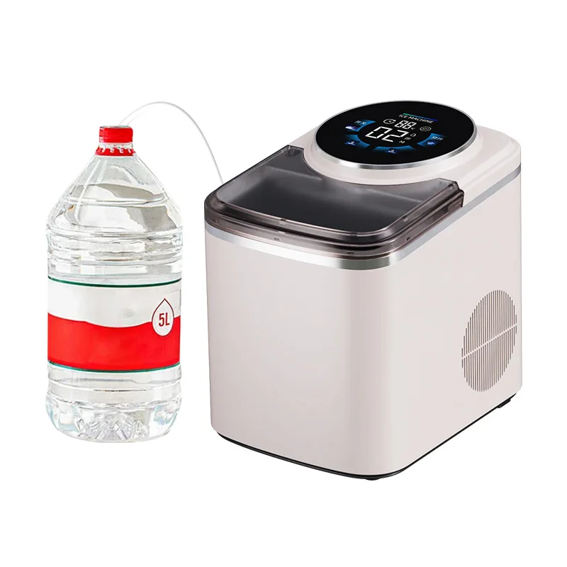Large screen automatic electric tea bar integrated ice machine 1.5kg plastic shell square ice machine