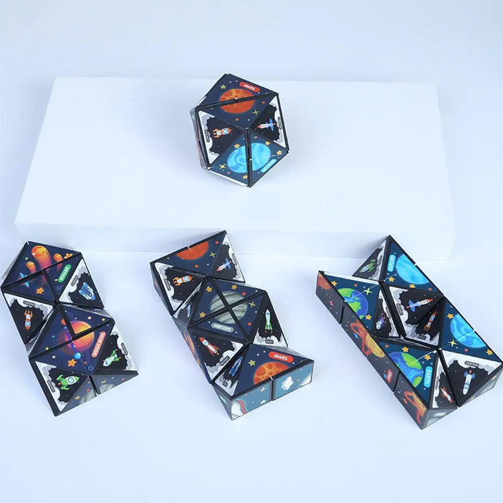 Creative Star Geometric Magnetic Cube Versatile Infinite Antistress Anxiety Desk Toy ABS Material Waterproof Magic Cube