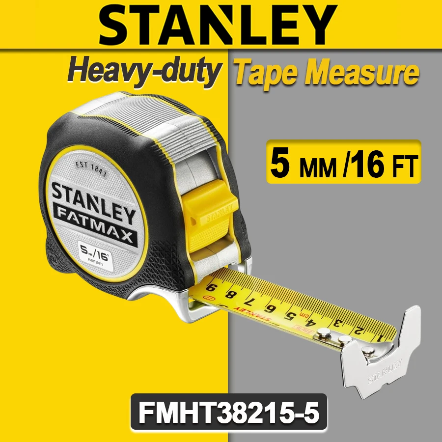 Stanley 5m Heavy-duty Professional Tape Measure High Precision Wear Resistant Tape Measure Fatmax Xtreme NO.FMHT38215-5