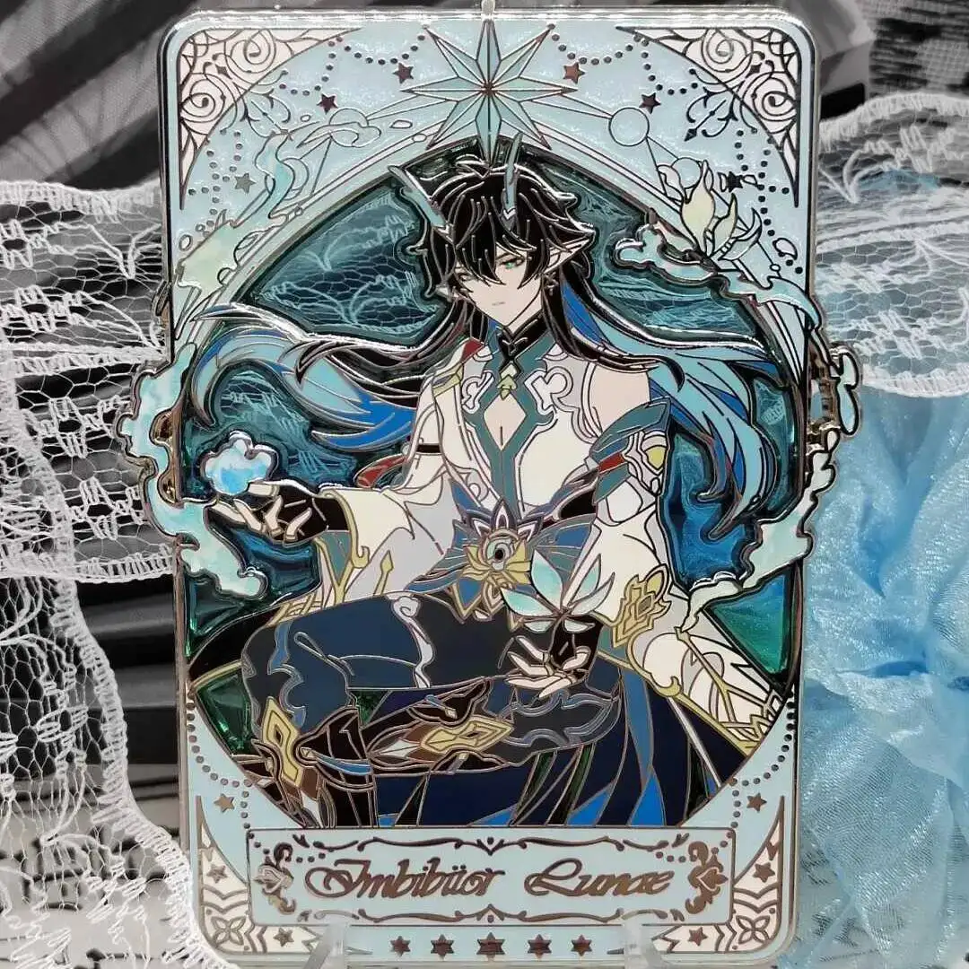 

2025 Game Cosplay Birthday Honkai: Star Rail Dan Heng·Imbibitor Lunae Backpack Button Metal Badge Pin Clothes Collar Brooch Gift