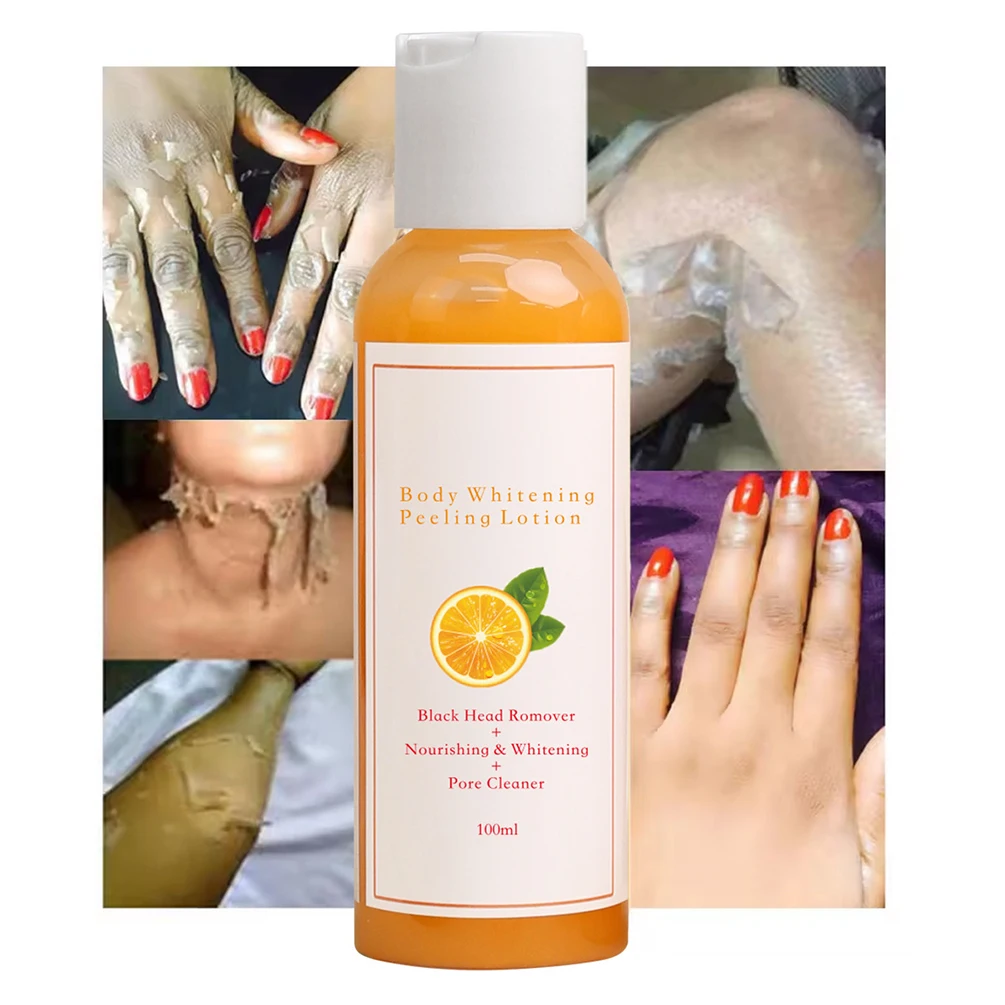 Private Label Body Face Lotion Custom Logo Vitamin C Orange Intense Peeling Whitening Brighten Makeup Cruelty Free Wholesale