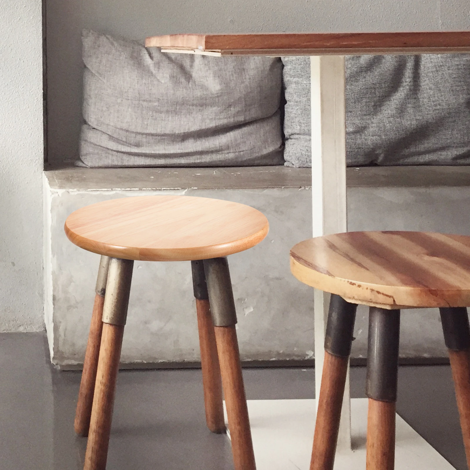 Solid Wood Round Stool Chair Supply Bar Replacement Seat Wooden Seating Part Seats for Home Counter Stools