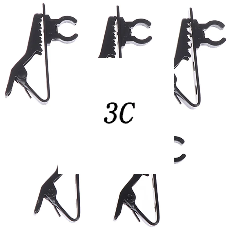 5 uds micrófono clip de hierro clip de corbata micrófono solapa collar clip accesorios de micrófono