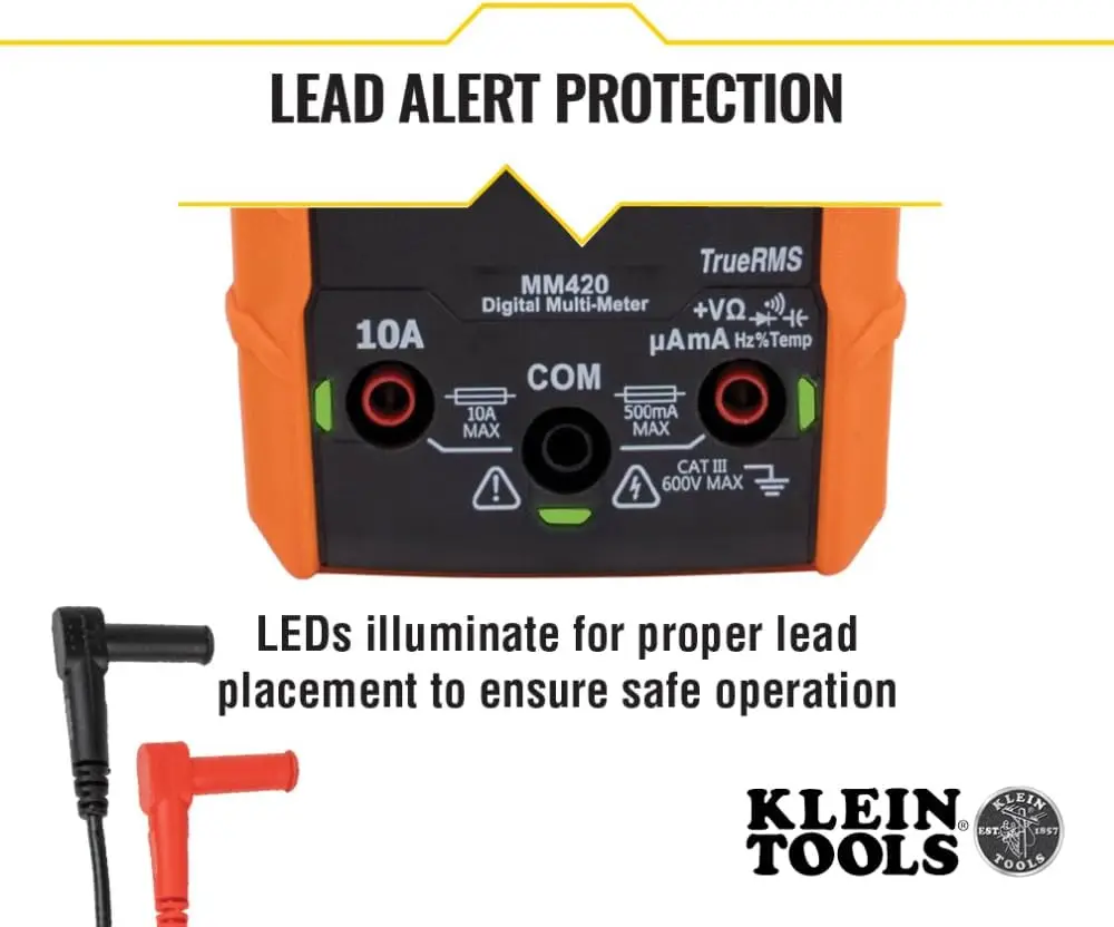 Multímetro digital de rango automático, voltaje CA/CC de 600 V, corriente de 10 A, resistencia de 50 MΩ