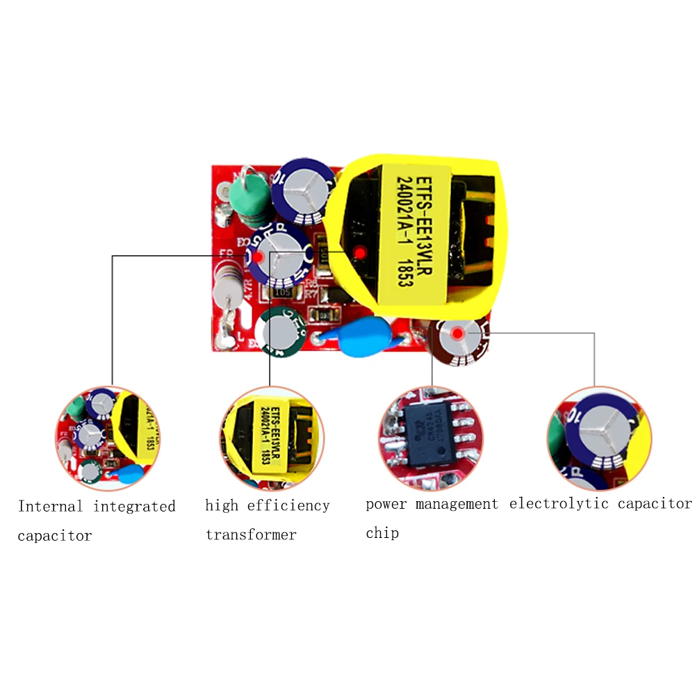 AC100 250V to DC 5V Step Down Power Supply Module 12W Buck Switching Power Supply Board AM11 12W05C AC-DC Voltage Power Module