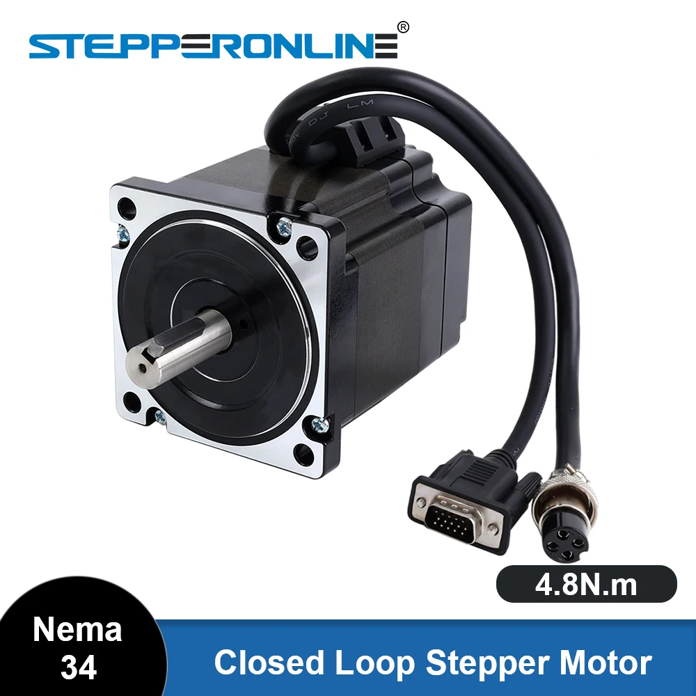 

Nema 34 Stepper Motor 4.8Nm 6.0A Closed Loop Stepper Servo motor with Encoder 1000PPR