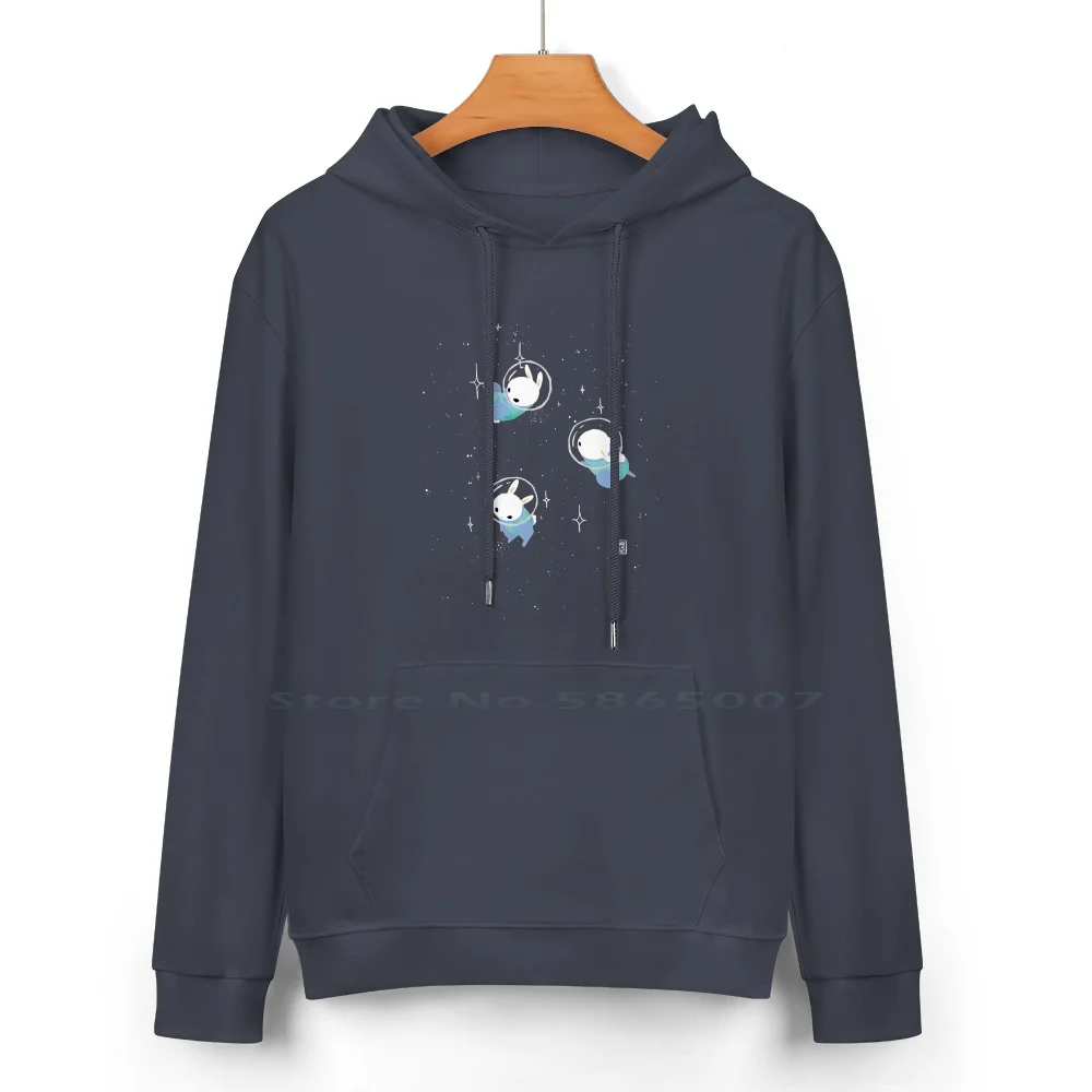 Space Bunnies Pure Cotton Hoodie Sweater 24 Colors Space Bunnies Space Rabbits Bunny Space Buns Space Animals Stars Cute