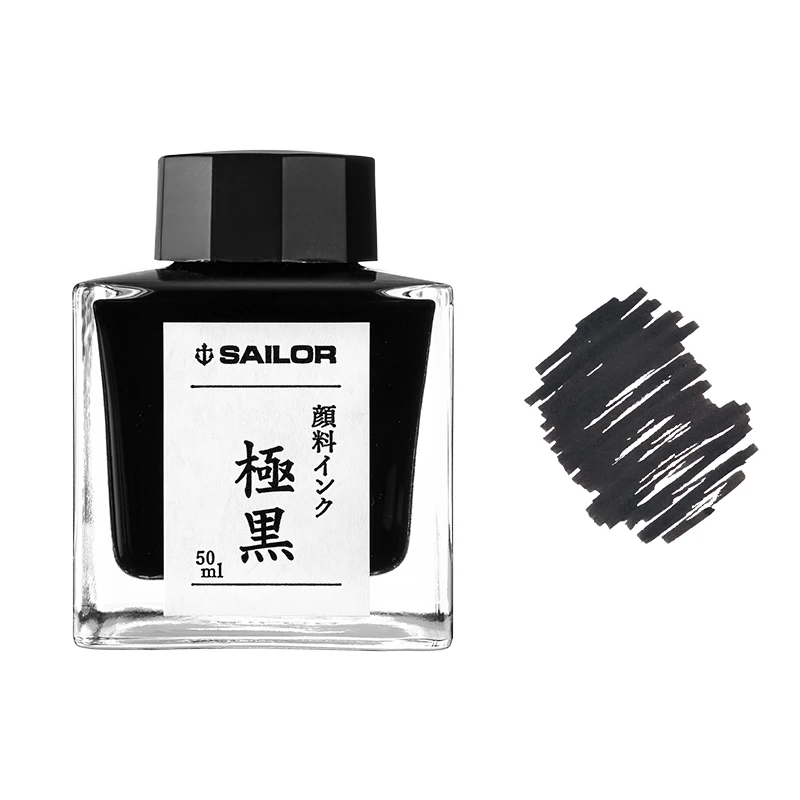 Japan Original sailor SeiBoku KiwaGuro SouBoku blue black ink non blocking  waterproof ink Ultramicro particle pigment ink 50ml