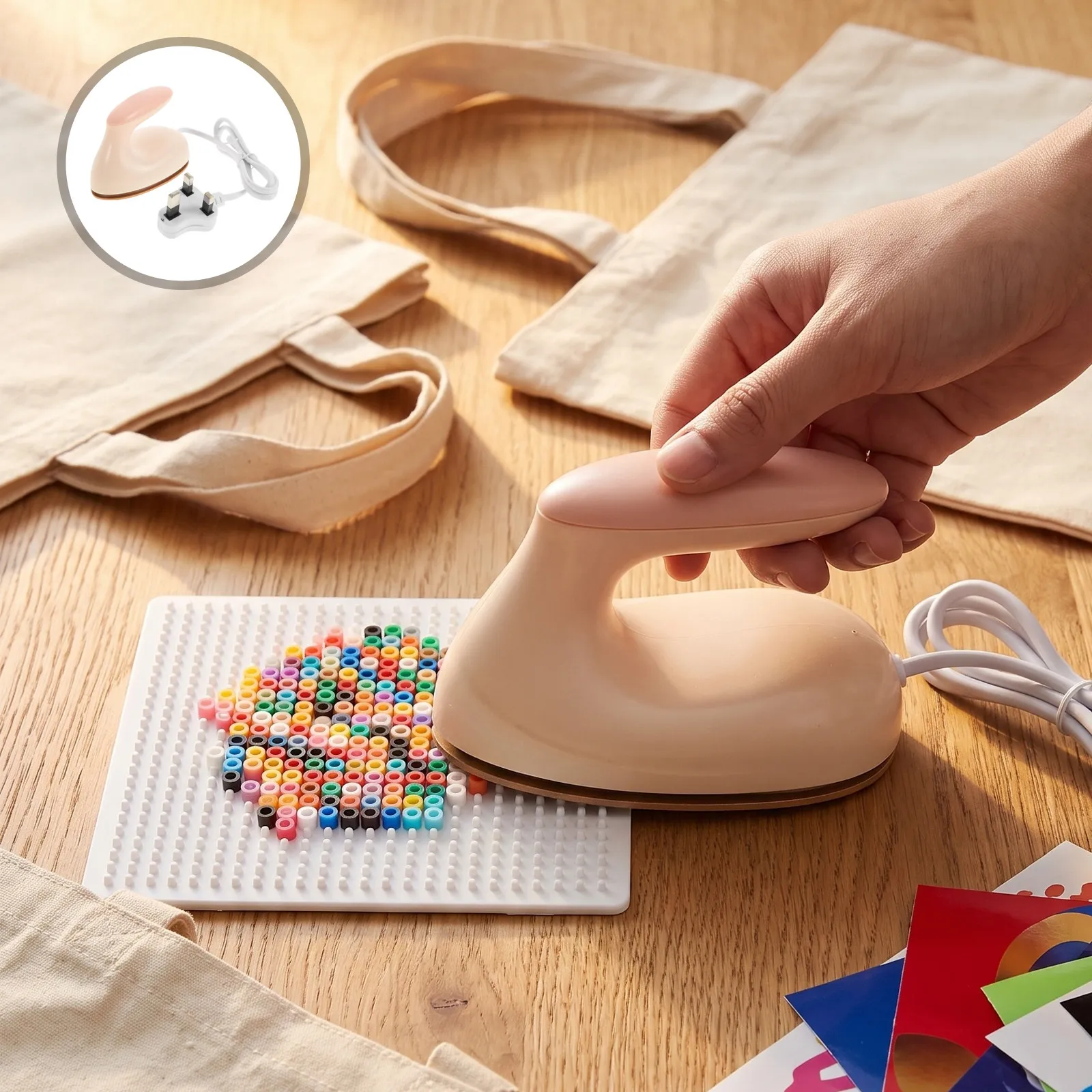 EU/US/UK Plug Mini Ironing Beads Electric Iron DIY Craft Fuse Beads Hama Beads Hand Making 3D Puzzle Toys Iron