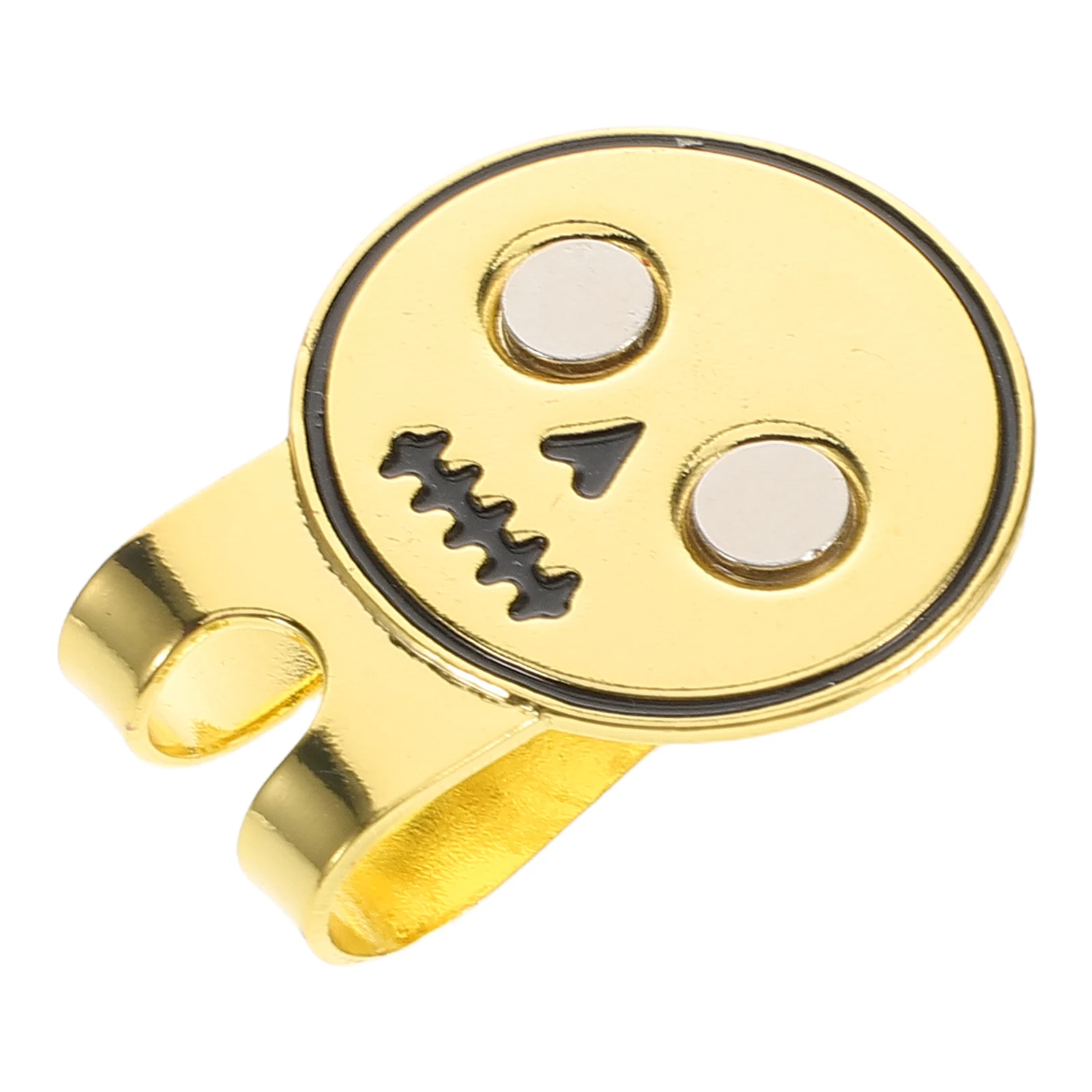 

Golf Hat Clip Cap Marker Clips Ball Holder Skull Design Gold Finish Durable Metal Secure Fit Golf Accessories Set