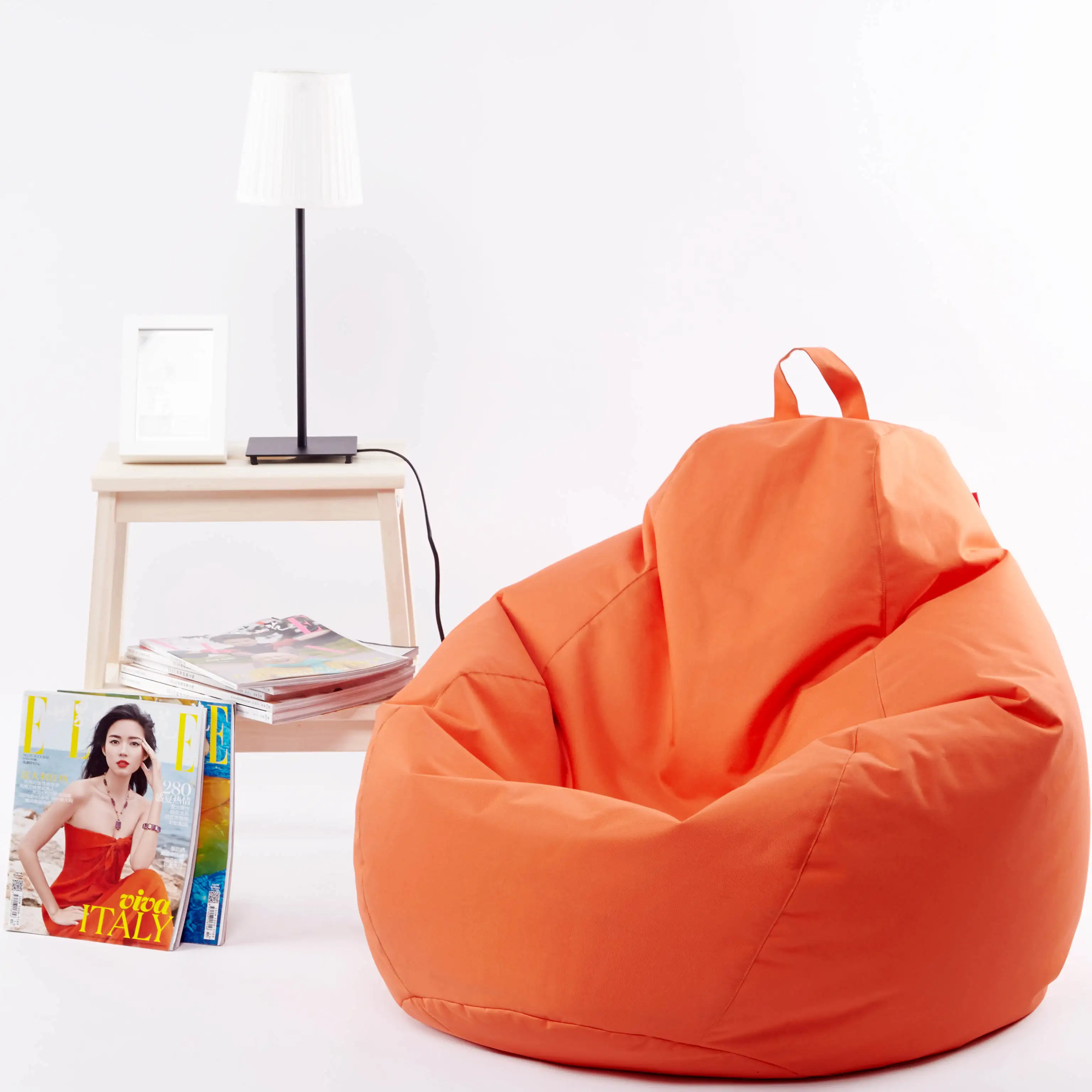 

600D PVC Weather-Resistant Bean Bag Shells with Refillable Beads for Outdoor Mass-Produced Lounge Seating, Personalized Designs