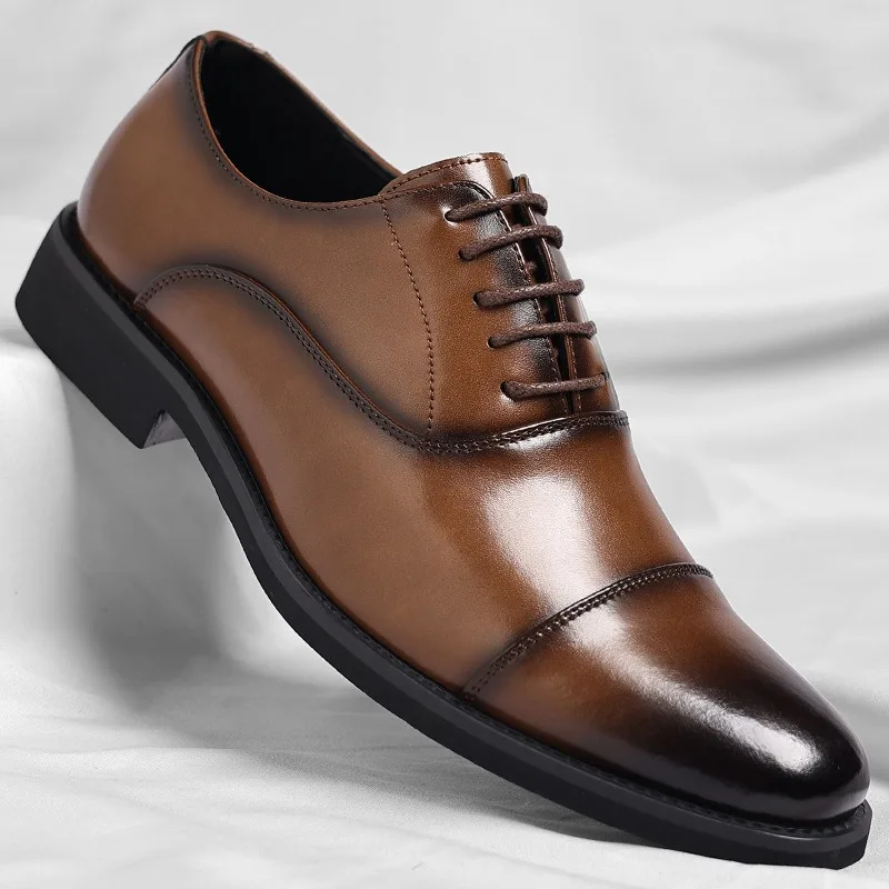 

Italian Men Leather Shoes Classic Dress Shoe Luxury Brand Business Office Shoes for Men Casual Oxfords Wedding Shoe Brogue Shoes