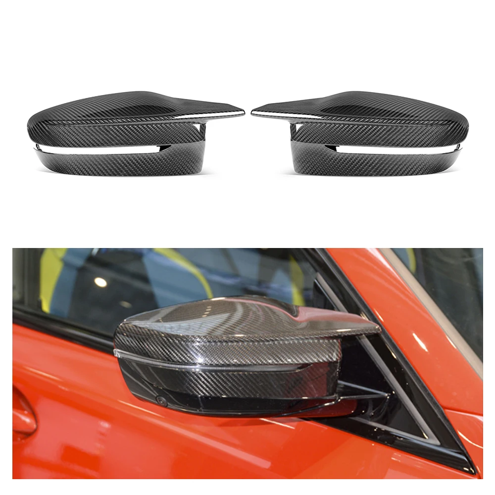 High Quality New M3 M4 G80 G82 Carbon Fiber Side Mirror Covers Replacement Dry Rearview Door Mirror Shell
