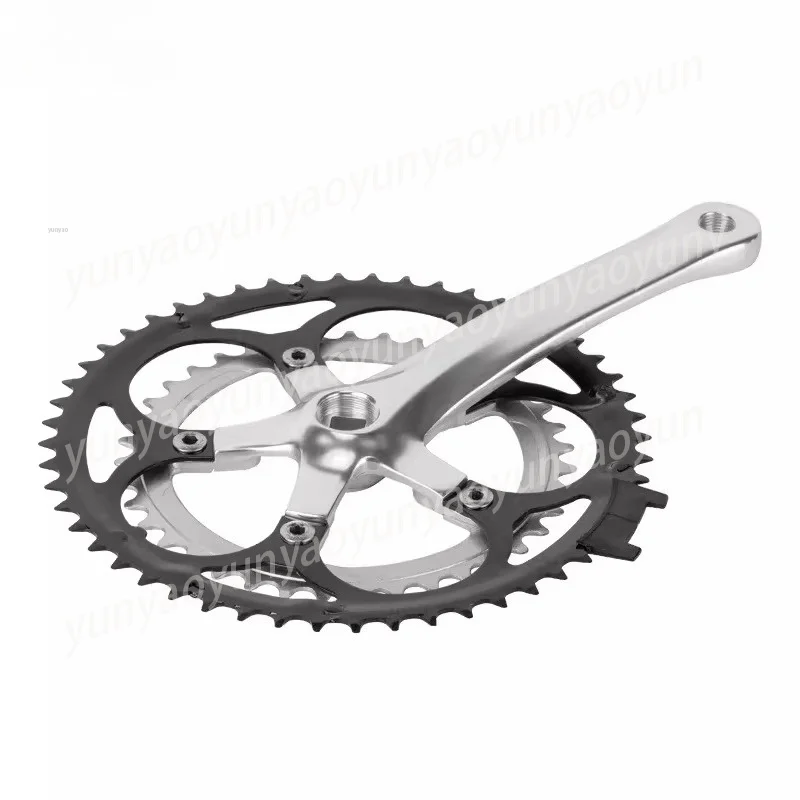 52/39T Road Bicycle Crank Set, Aluminum Alloy Five-claw Crank with Removable Steel Tooth Plate