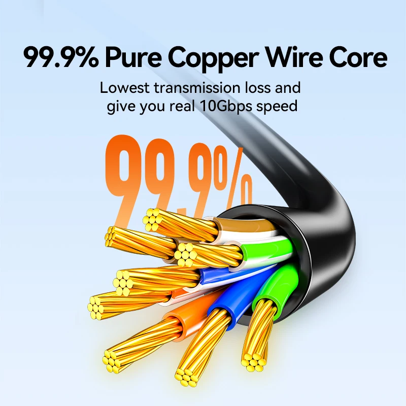 SAMZHE Slim Cat6A RJ45 Internet Cable High Speed 10Gbps 31AWG Support Cat8 Cat7 Network LAN Computer Patch Cable for PC & Gaming