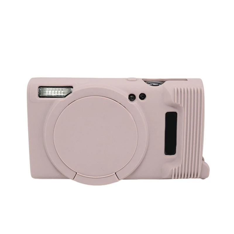 Leading-Wear-Resistant, Cut-Resistant, Drop-Proof Silicone Camera Case With Detachable Lens Cover For Canon ELPH 360/IXY 650