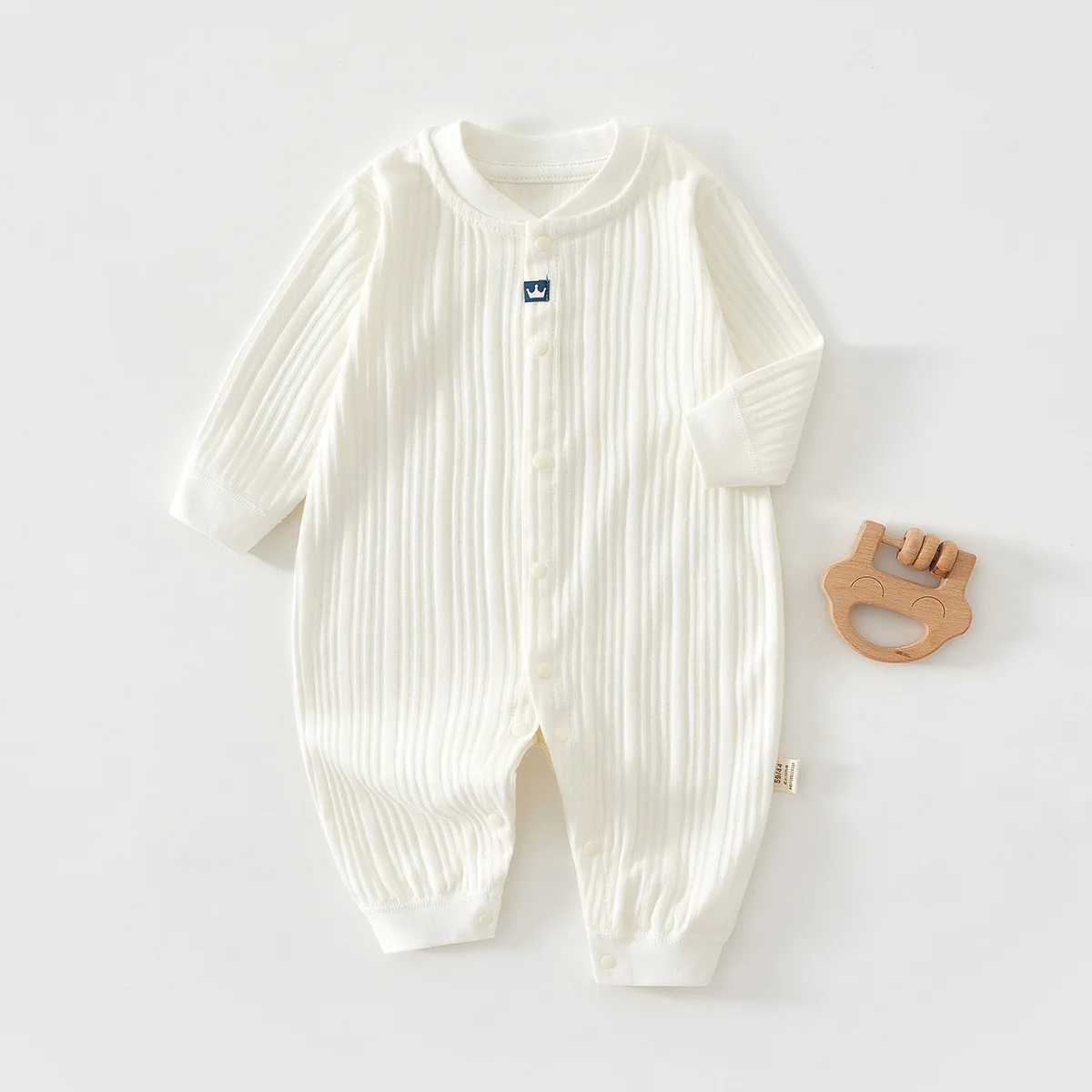 

Детский весенне-осенний комбинезон для детей от 0 до 18 месяцев, верхняя одежда из чистого хлопка с круглым вырезом без костей, одежда для новорожденных девочек и мальчиков, боди