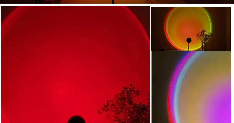 LED Sunset Lamp Nightlights USB Projector Birthday Party Decoration Mood Lights For Bedroom Living Room Wall Photography_maomaolike.com