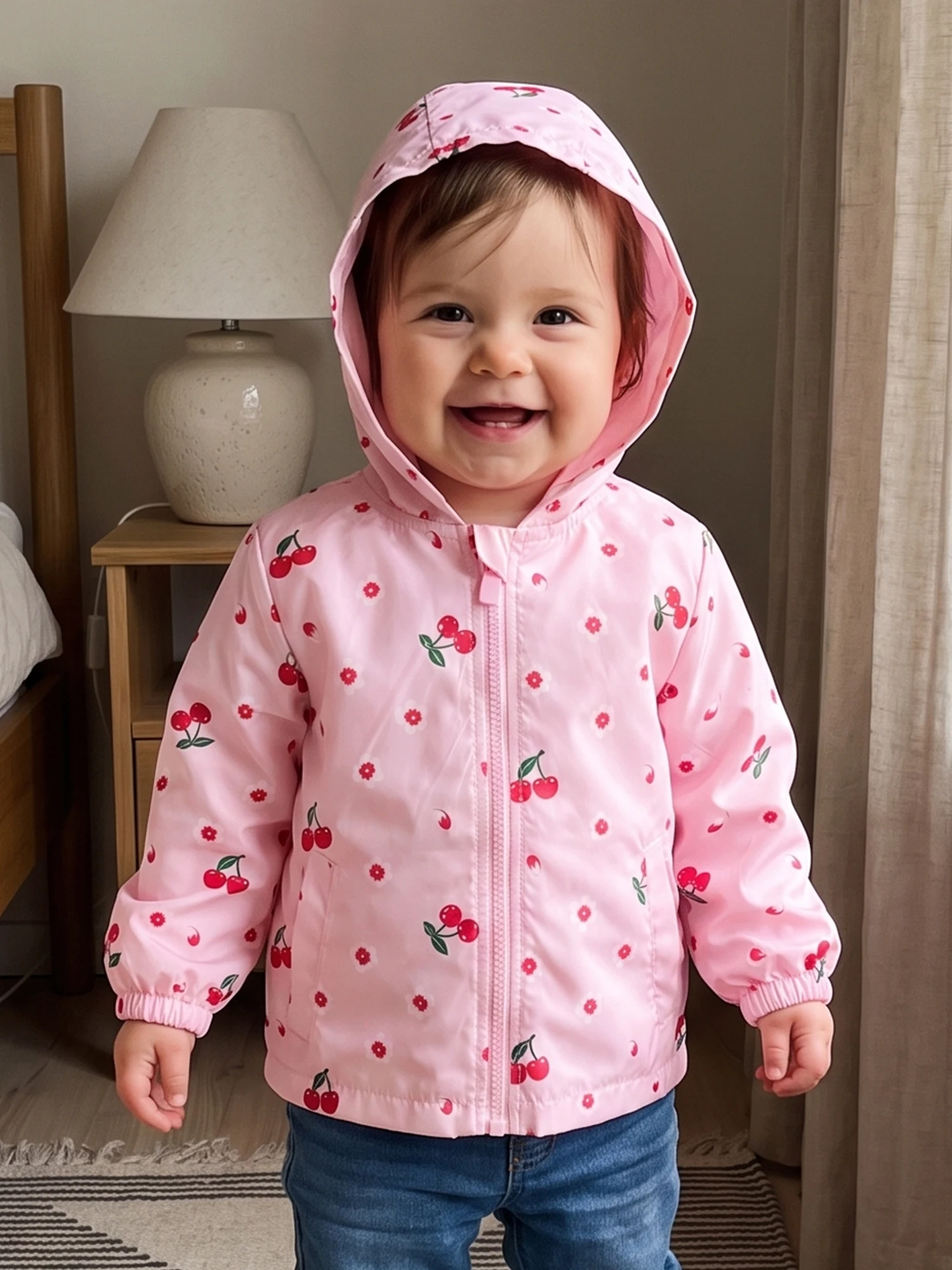 Floral Print Zip Up Hooded Jacket Long Sleeve Sleeve-Floral-Print Print Zip Hoodies Long Sleeve Hooded Jacket