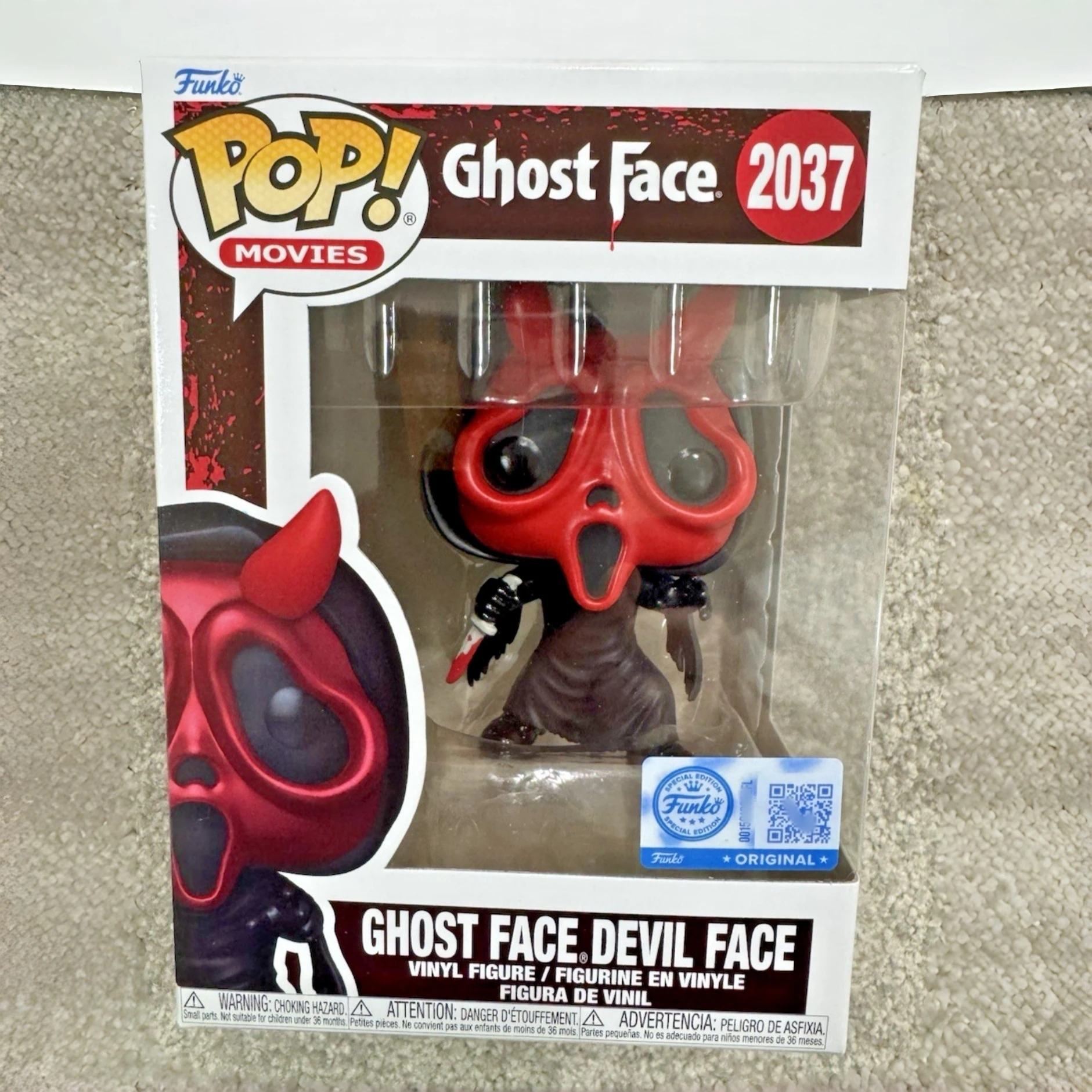 

Scream Ghost Face Devil Face Figure Funko Pop #2037 Official Licensed Limited Edition Statue Horror Movie Gift Toys for Fans
