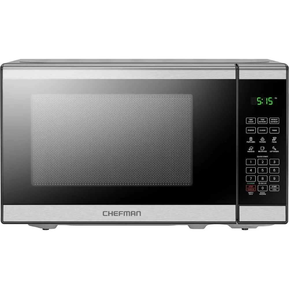 Desktop microwave oven 0.7 cubic feet stainless steel microwave oven 700 watts, with 10 power levels and mute function