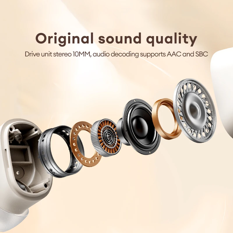 레노버 EA200 TWS 무선 블루투스 헤드셋, V5.4 하이파이 사운드 게임용 헤드셋, 저지연 세미 인이어 헤드셋, 신제품