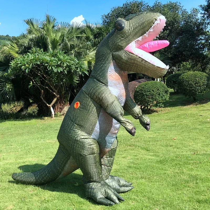 ہالووین Cosplay ملبوسات مضحکہ خیز ڈایناسور T-Rex Inflatale ملبوسات کارنیول پارٹی رول پلے ڈسفراز بالغ مرد عورت کے لیے