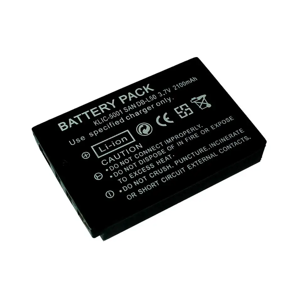 KLIC-5001 Camera Battery For Kodak EasyShare P712 P850 P880 Z730 Z760 Z7590 KLIC-5000 Camera 2100mAh Real Capacity