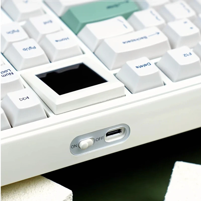EPOMAKER RT100 PRO Custom Mechanical Keyboard,Tri-Mode Wireless Bluetooth,Gasket Mount Hot Swap with 1.54inch TFT Screen for FPS