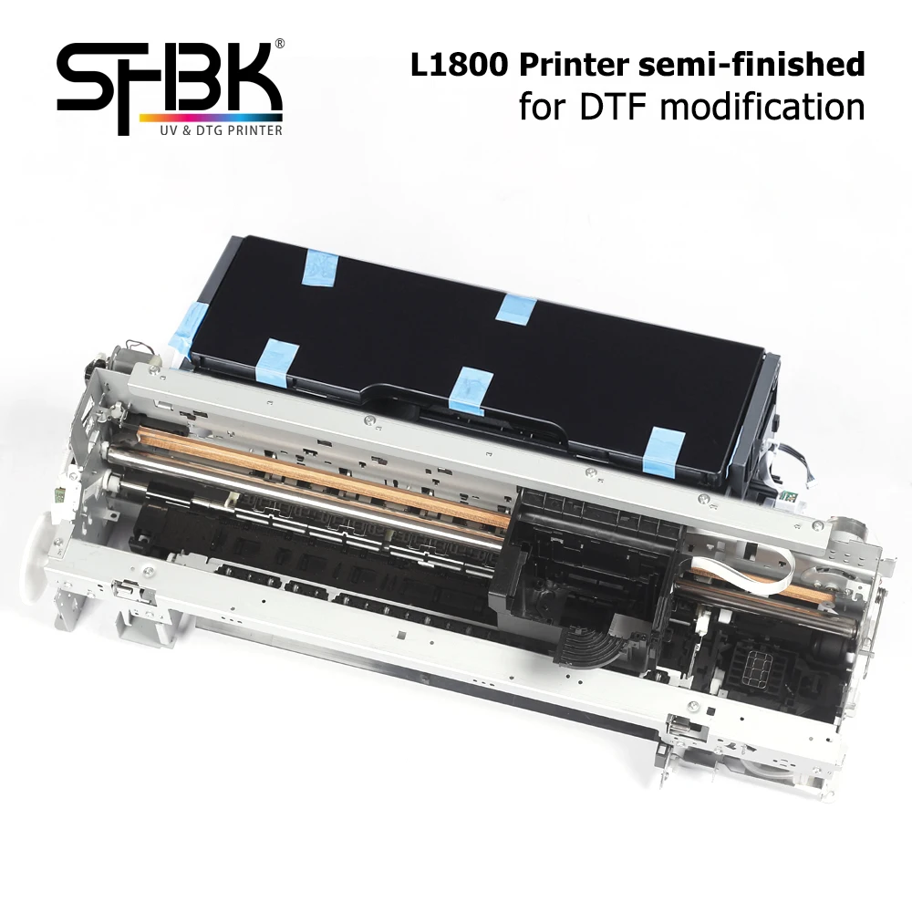 100% New semi-finished machine for EPSON L1800 DTF printer modification, suitable for all suppliers with silver racks machine