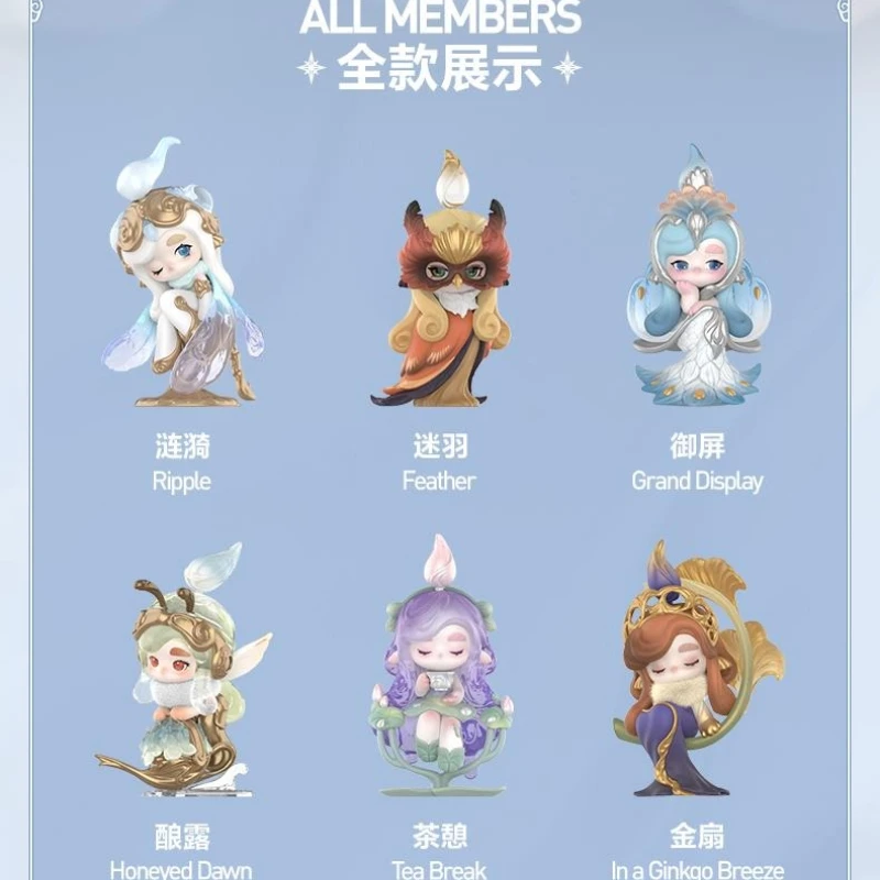 POPMART CHAKA Ryukyu Qu سلسلة التماثيل العصرية صناديق أعمى لطيف ومفاجئ اللعب منضدية الحلي جمع هدية عيد