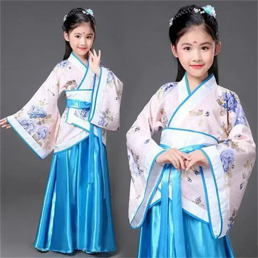 Halloween tradicional chinês dança traje de dança folclórica hanfu vestido menina crianças meninas dança leão china roupas